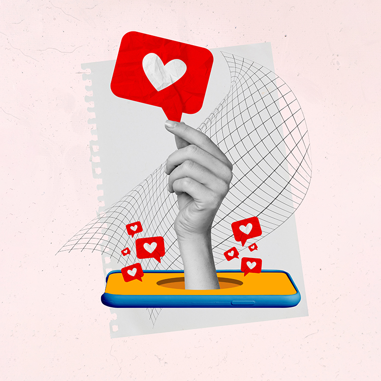 Social media abstract image concept
